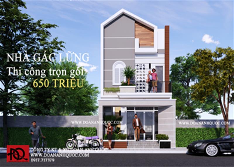 Thiết kế nhà Phan Thiết, Xây nhà trọn gói Phan Thiết, Thi công nhà trọn gói Phan Thiết, Thiết kế Thi công nội thất Phan Thiết Bình Thuận, Công ty Xây dựng Bình Thuận, Thiết kế nhà Bình Thuận, Xây nhà trọn gói Bình Thuận. Mẫu nhà gác lửng 5x13,5m tại Phan Thiết trọn gói 650 triệu_MS 03